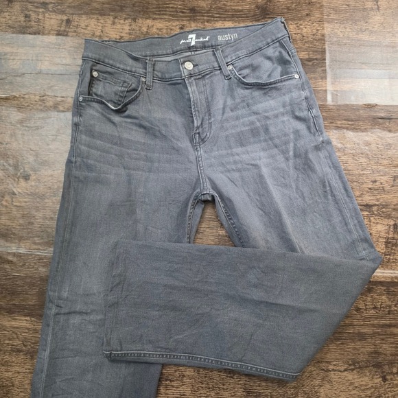 7 For All Mankind Other - 7 FOR ALL MANKIND Austyn Jeans Mens 33 Gray Relaxed‎ Straight Leg Denim